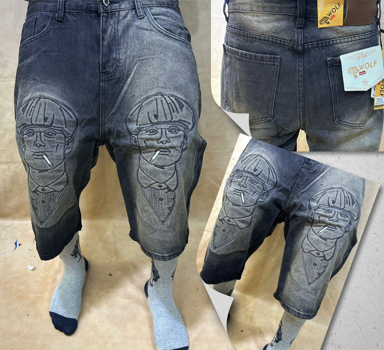Patalon jean courts